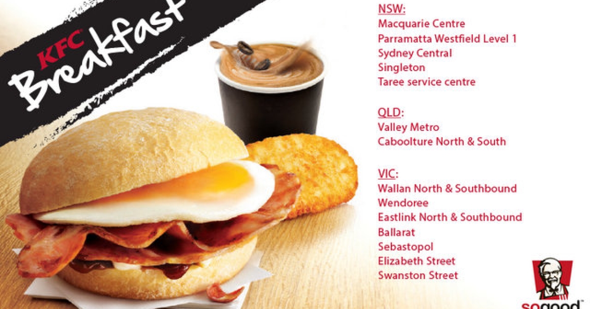 KFC rolls out new breakfast offering QSR Media Australia