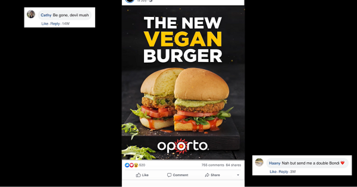 Oporto continues foray into plantbased arena with new vegan burger