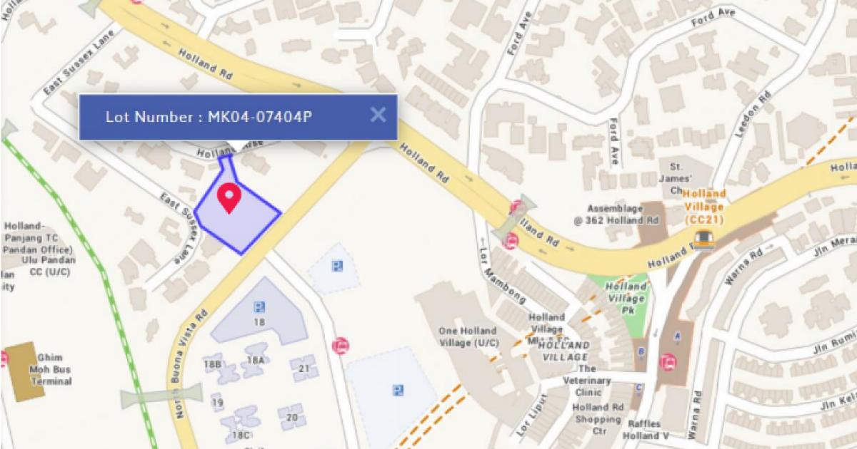 Land site at Holland Rise GCB area up for sale for 106m Singapore