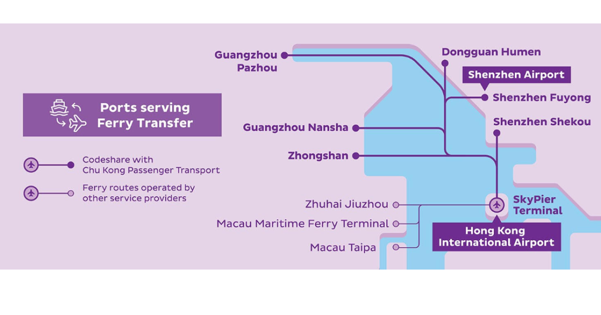 HK Express Airways Adds Guangzhou Nansha Ferry Port to Air + Ferry Pass
