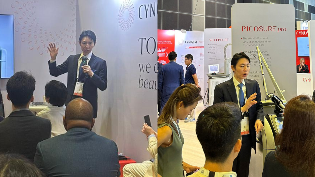 "Dr. Kentaro Oku advising Global doctors on maximising patient outcomes with PicoSure® Pro"